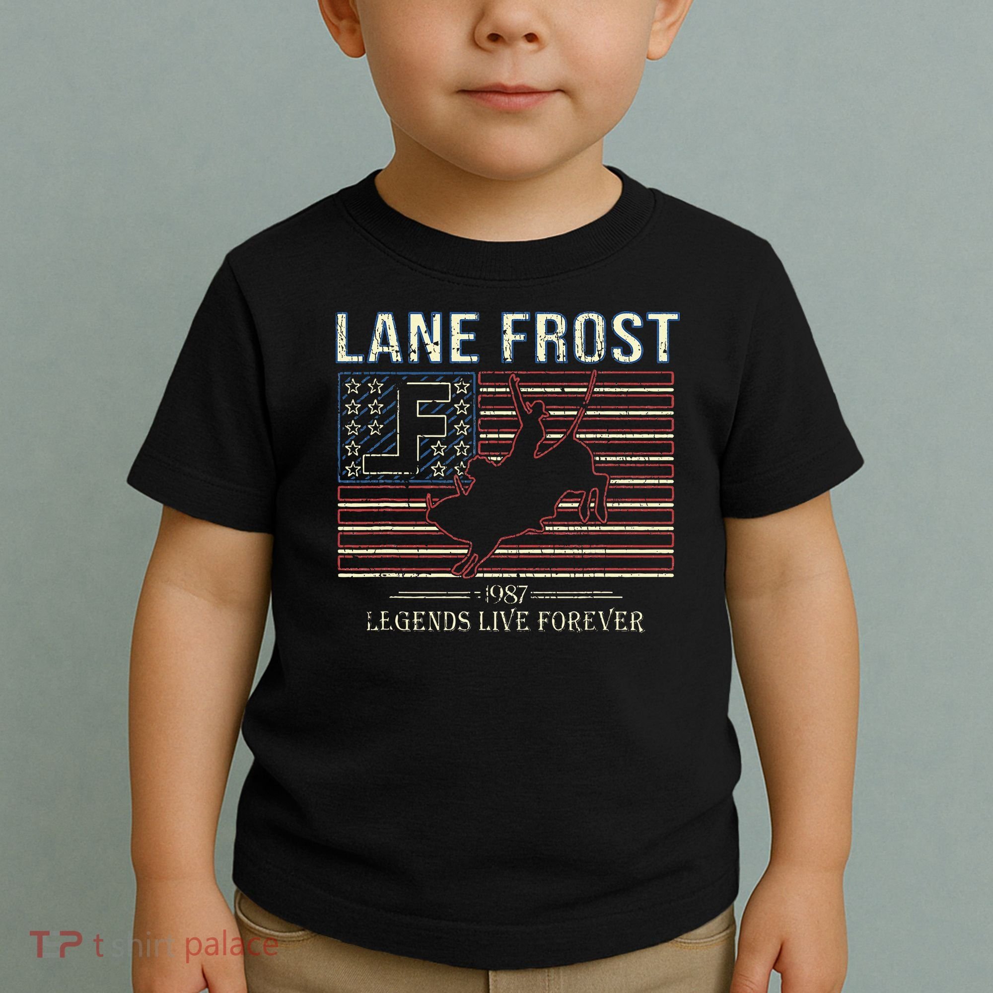 Lane Frost Legends Live Together Rodeo Lover Toddler T-Shirt