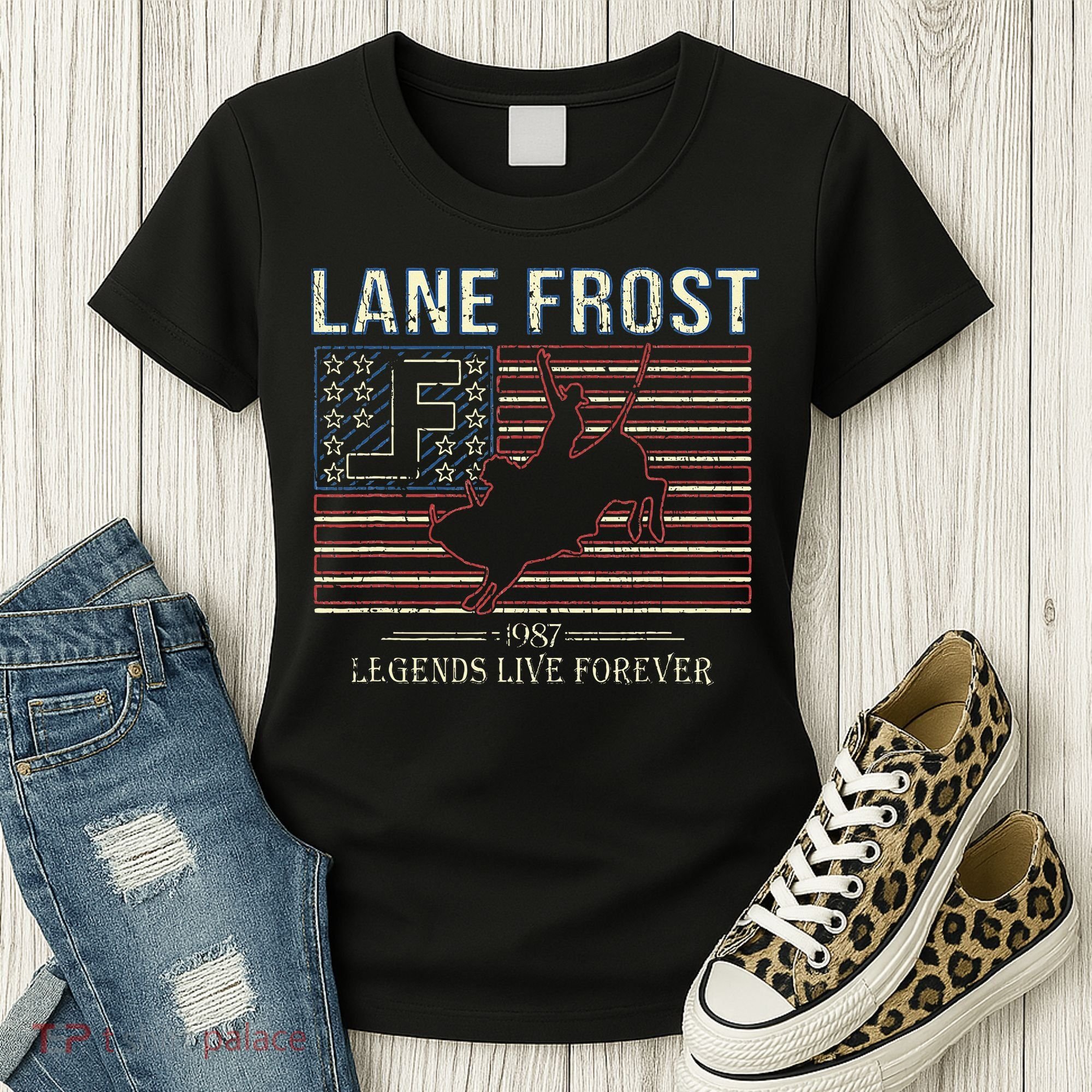 Lane Frost Legends Live Together Rodeo Lover Women's T-Shirt