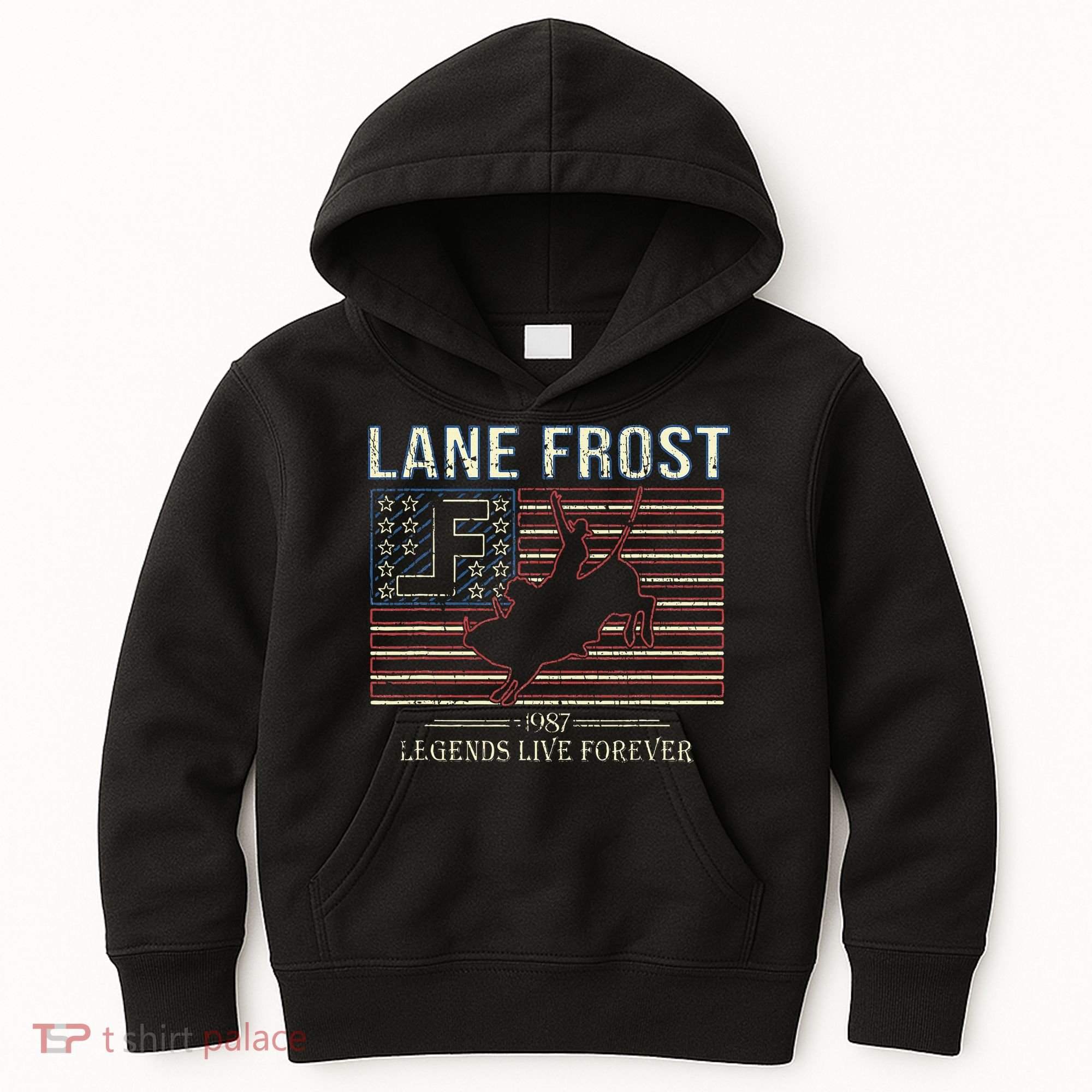 Lane Frost Legends Live Together Rodeo Lover Kids Hoodie