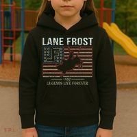 Lane Frost Legends Live Together Rodeo Lover Kids Hoodie thumb 3