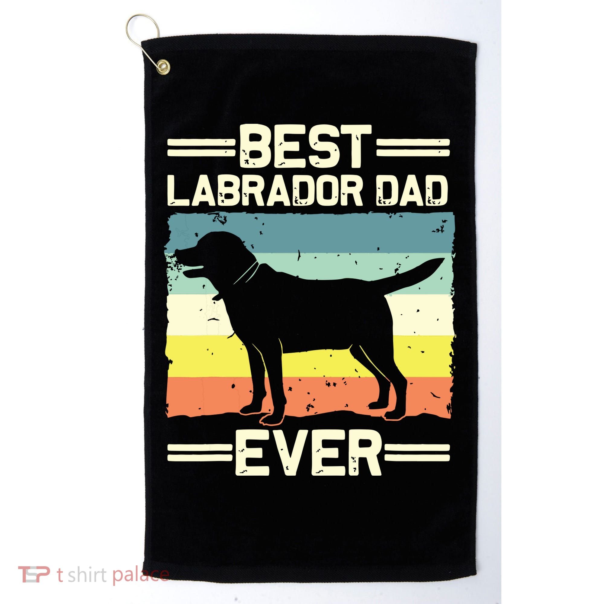 Labrador For Men Dad Black Lab Yellow Labrador Retriever Golf Towel