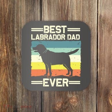 Labrador For Men Dad Black Lab Yellow Labrador Retriever Coaster