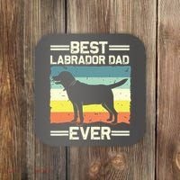 Labrador For Men Dad Black Lab Yellow Labrador Retriever Coaster thumb 0
