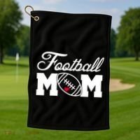 Love Football Mom Cute Gameday Golf Towel thumb 1