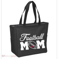 Love Football Mom Cute Gameday Tote Bag thumb 2