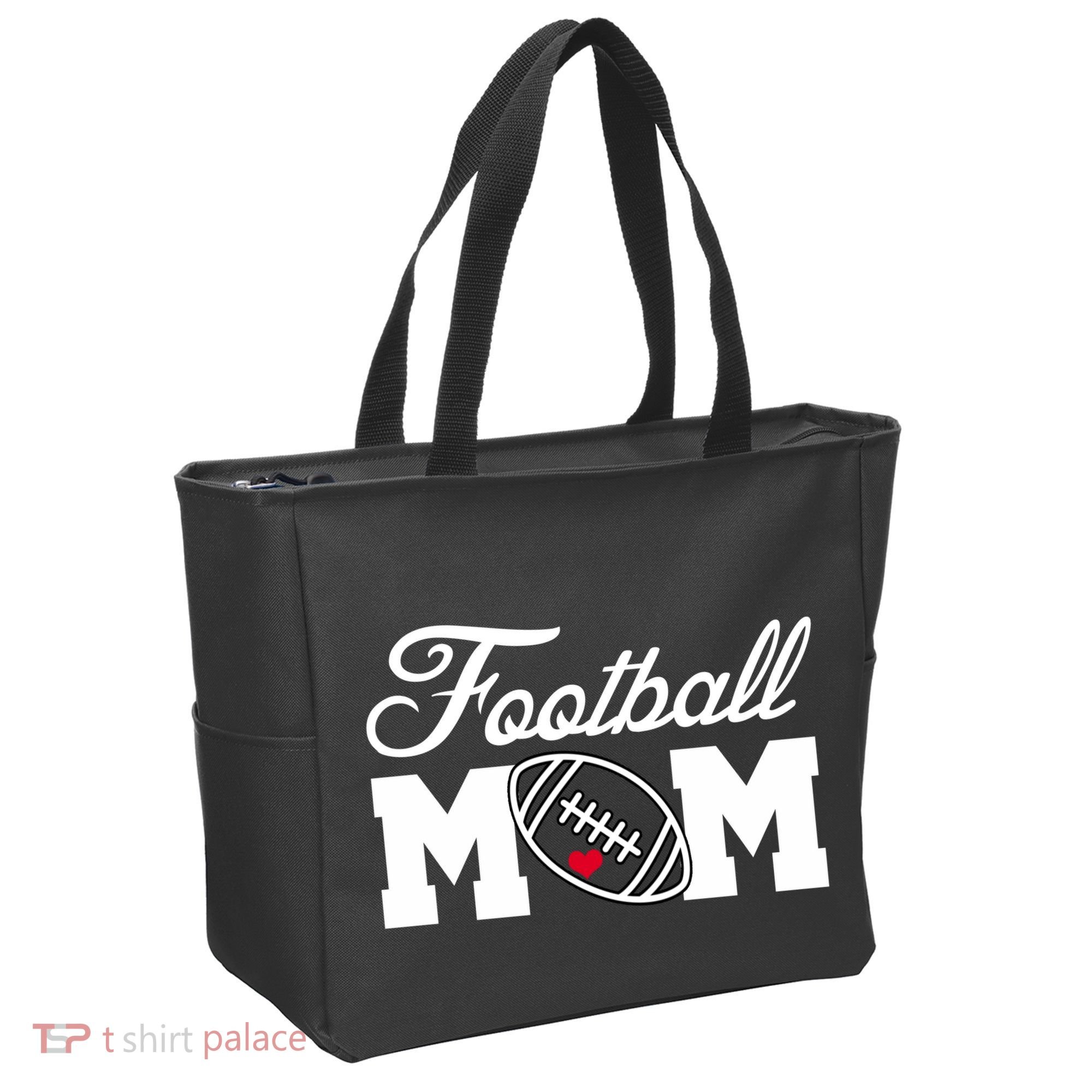 Love Football Mom Cute Gameday Tote Bag