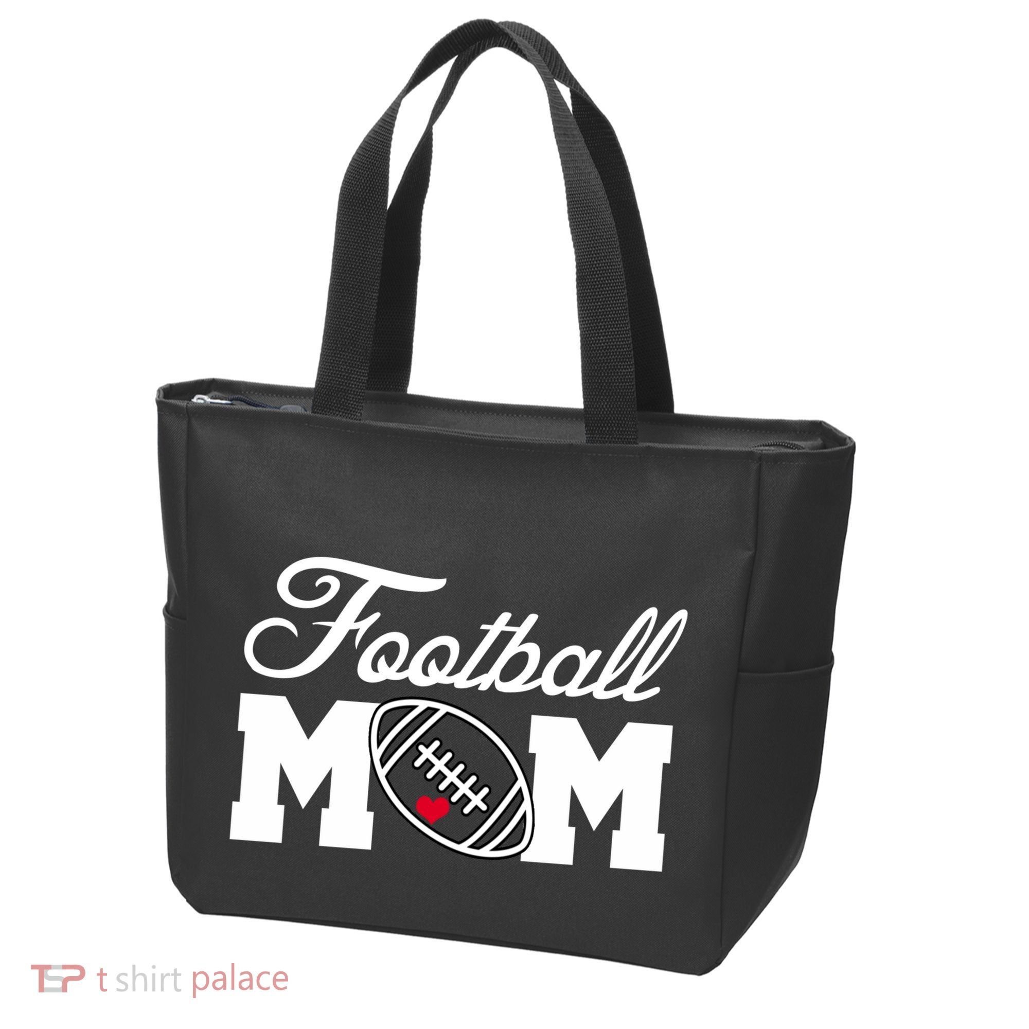 Love Football Mom Cute Gameday Tote Bag