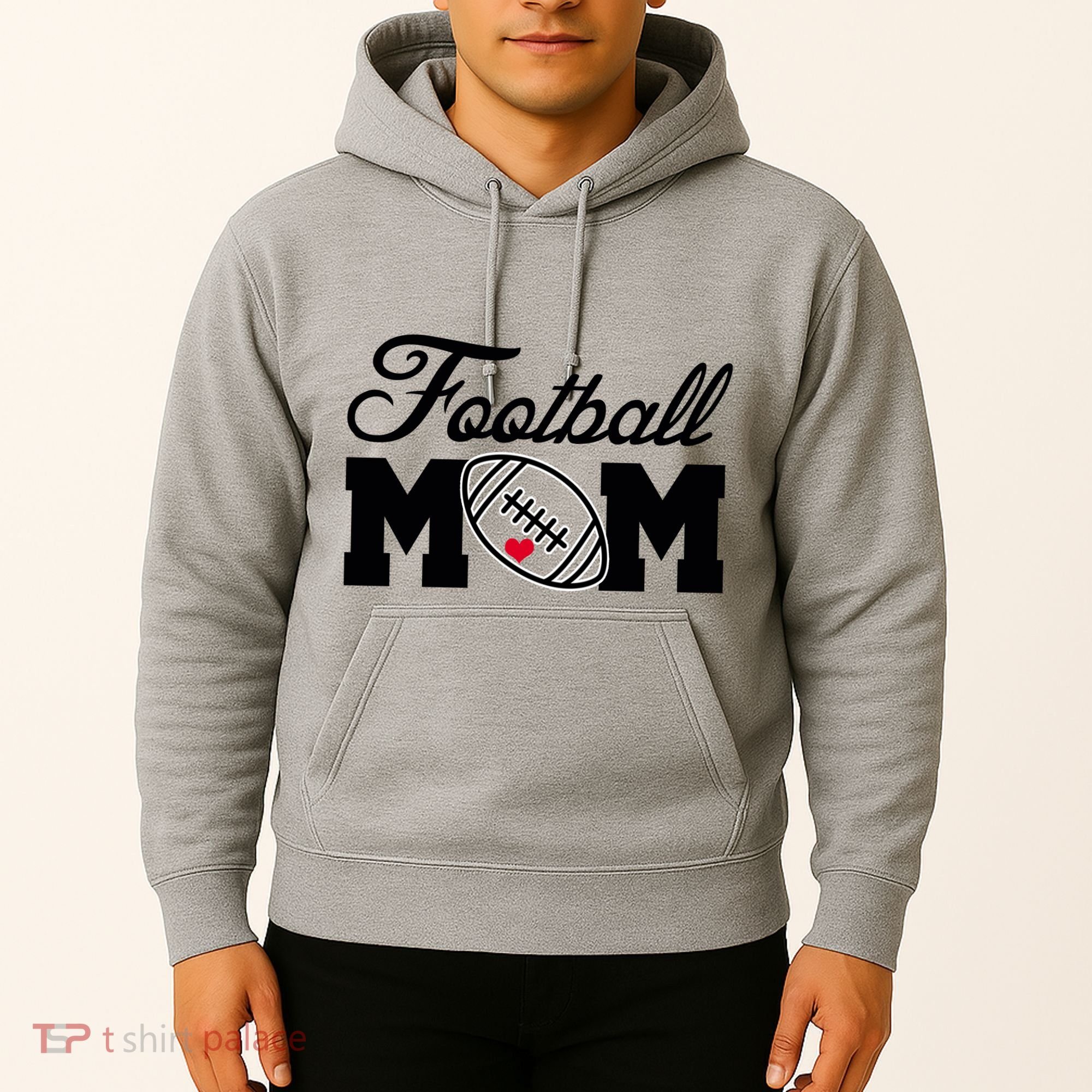 Love Football Mom Cute Gameday Hoodie