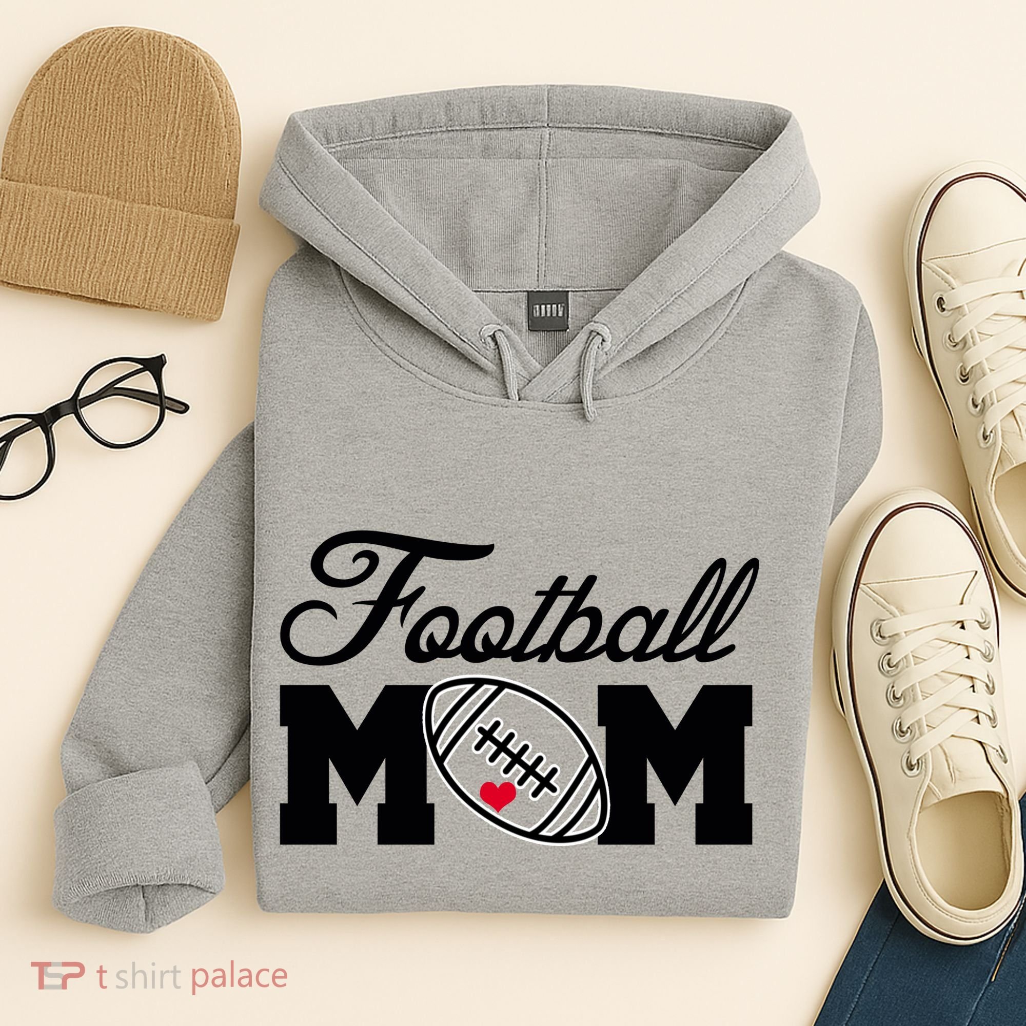 Love Football Mom Cute Gameday Hoodie