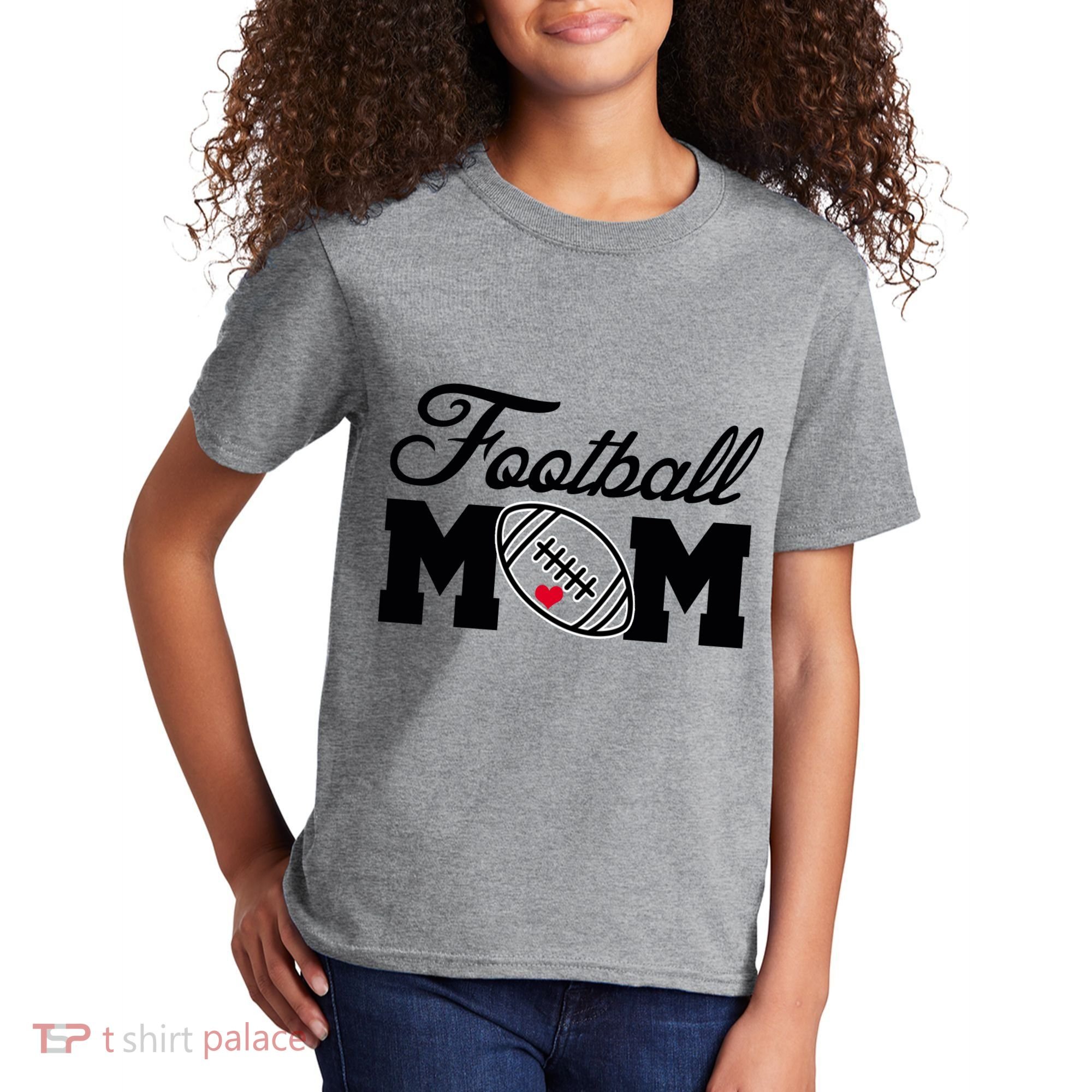 Love Football Mom Cute Gameday Kids T-Shirt