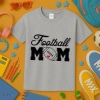 Love Football Mom Cute Gameday Kids T-Shirt thumb 3