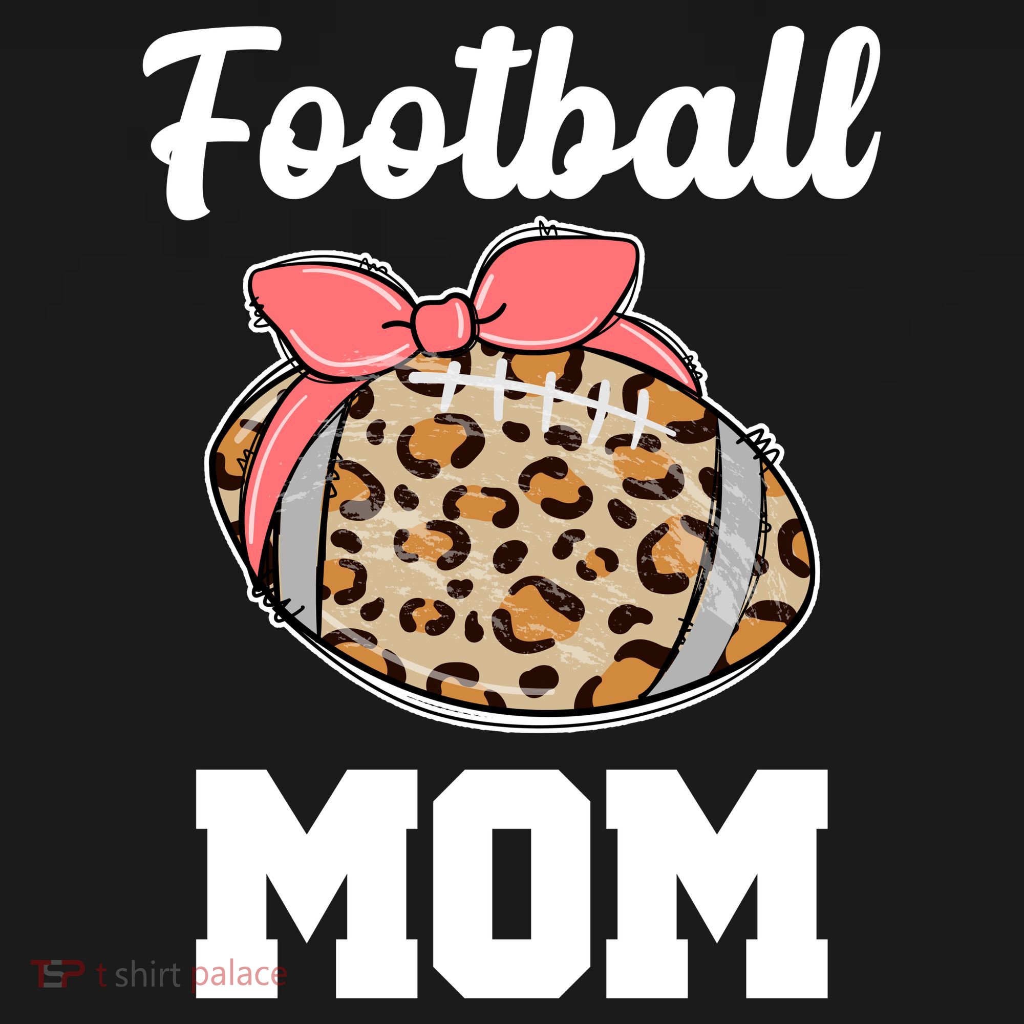 Leopard Football Mom Cute Gift USA-Made Doggie Bandana
