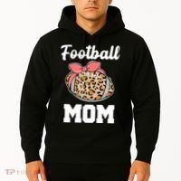 Leopard Football Mom Cute Gift Hoodie thumb 2