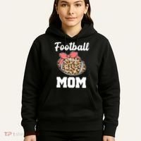 Leopard Football Mom Cute Gift Hoodie thumb 5