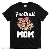 Leopard Football Mom Cute Gift T-Shirt thumb 0