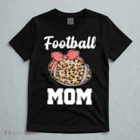 Leopard Football Mom Cute Gift T-Shirt thumb 5