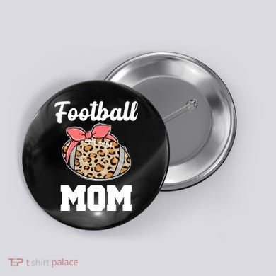 Leopard Football Mom Cute Gift Button