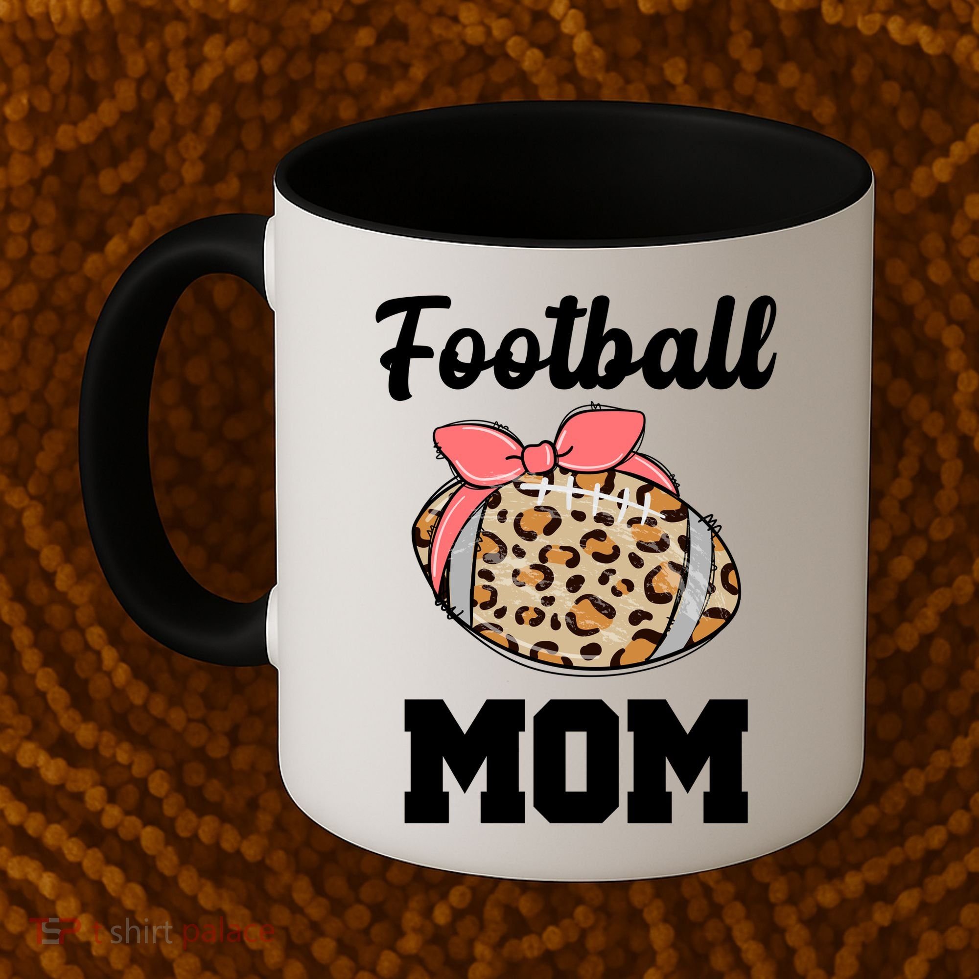 Leopard Football Mom Cute Gift Coffee Mug
