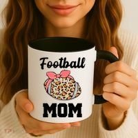 Leopard Football Mom Cute Gift Coffee Mug thumb 3