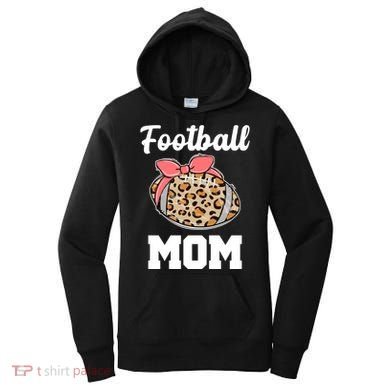 Leopard Football Mom Cute Gift Women's Hoodie