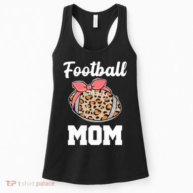 Leopard Football Mom Cute Gift Women's Tank Top
