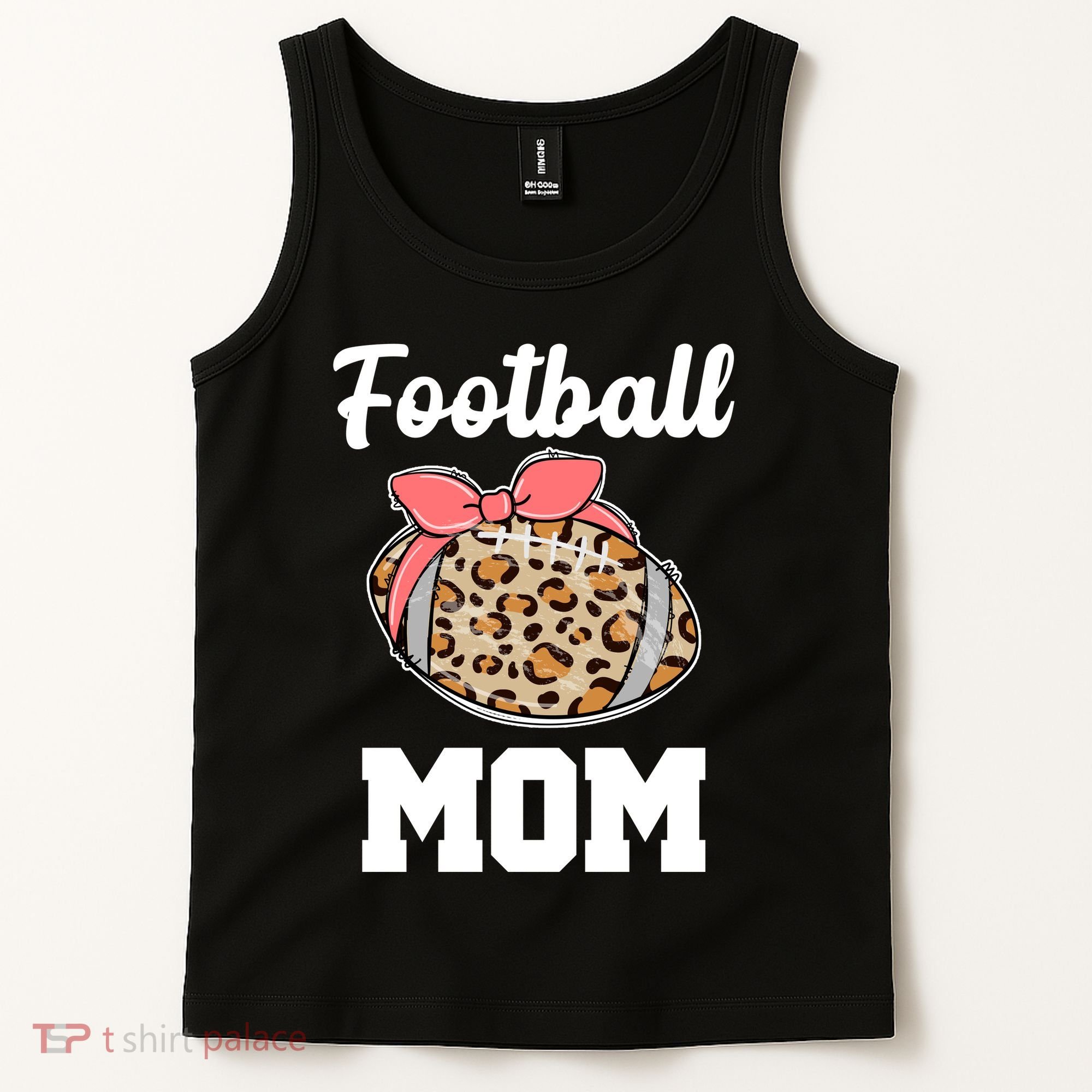 Leopard Football Mom Cute Gift Tank Top