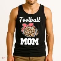 Leopard Football Mom Cute Gift Tank Top thumb 3