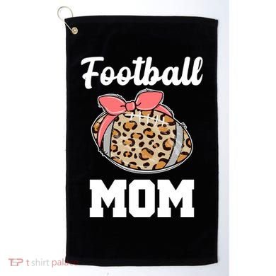Leopard Football Mom Cute Gift Golf Towel