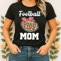 Leopard Football Mom Cute Gift Women's T-Shirt thumb 2