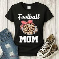 Leopard Football Mom Cute Gift Women's T-Shirt thumb 3