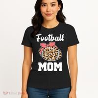 Leopard Football Mom Cute Gift Women's T-Shirt thumb 4