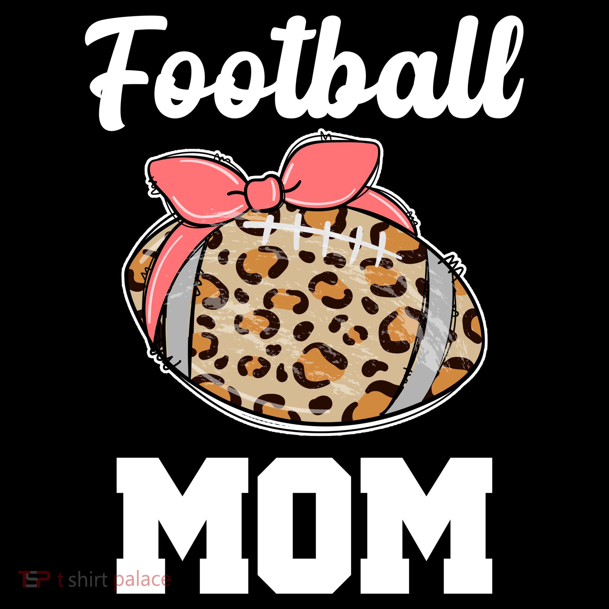 Leopard Football Mom Cute Gift Women's T-Shirt