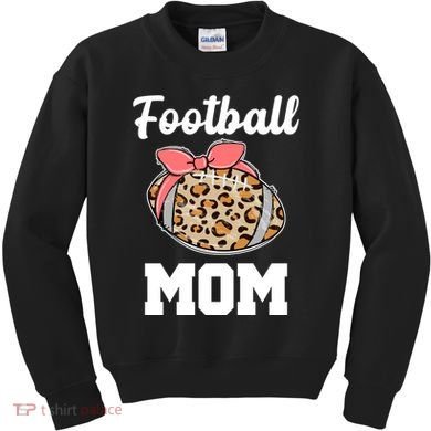 Leopard Football Mom Cute Gift Kids Sweatshirt