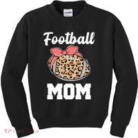 Leopard Football Mom Cute Gift Kids Sweatshirt thumb 0
