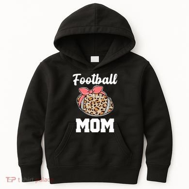 Leopard Football Mom Cute Gift Kids Hoodie