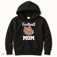 Leopard Football Mom Cute Gift Kids Hoodie thumb 0