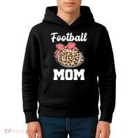 Leopard Football Mom Cute Gift Kids Hoodie thumb 4