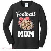 Leopard Football Mom Cute Gift Kids Long Sleeve Shirt thumb 0