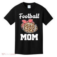 Leopard Football Mom Cute Gift Kids T-Shirt thumb 0