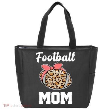 Leopard Football Mom Cute Gift Tote Bag