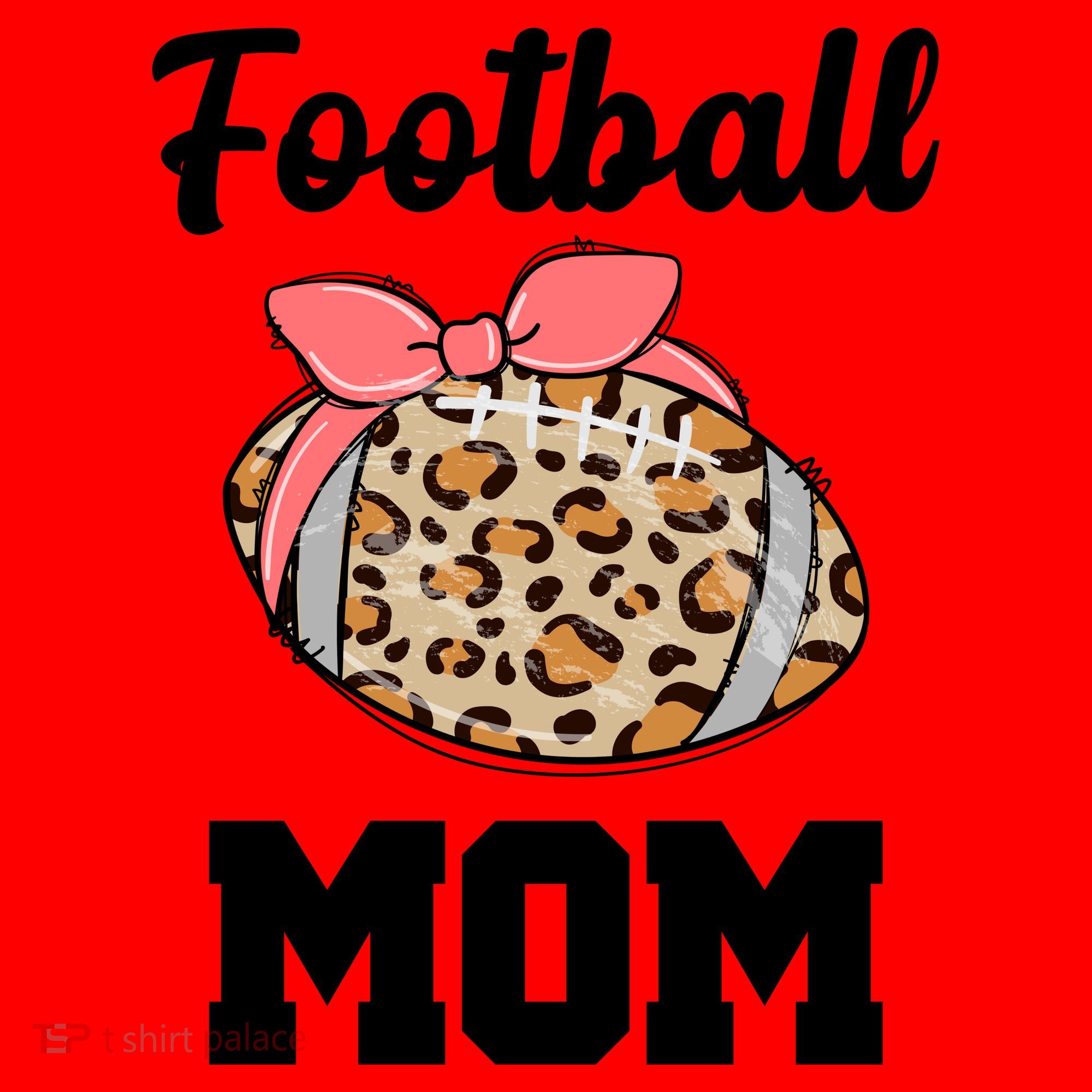 Leopard Football Mom Cute Gift Santa Hat