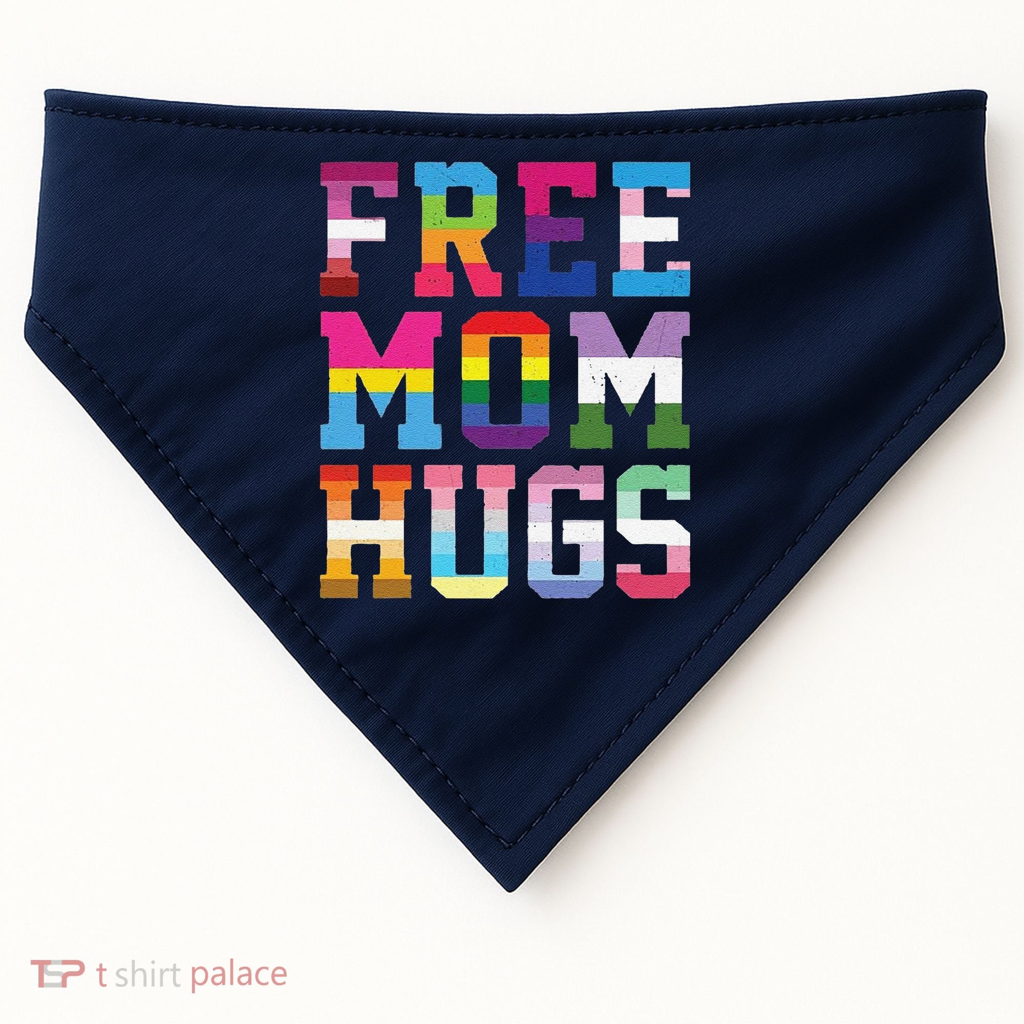 Lgbtq+ Free Mom Hugs USA-Made Doggie Bandana