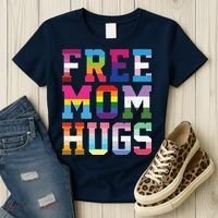 Lgbtq+ Free Mom Hugs Women's T-Shirt thumb 3