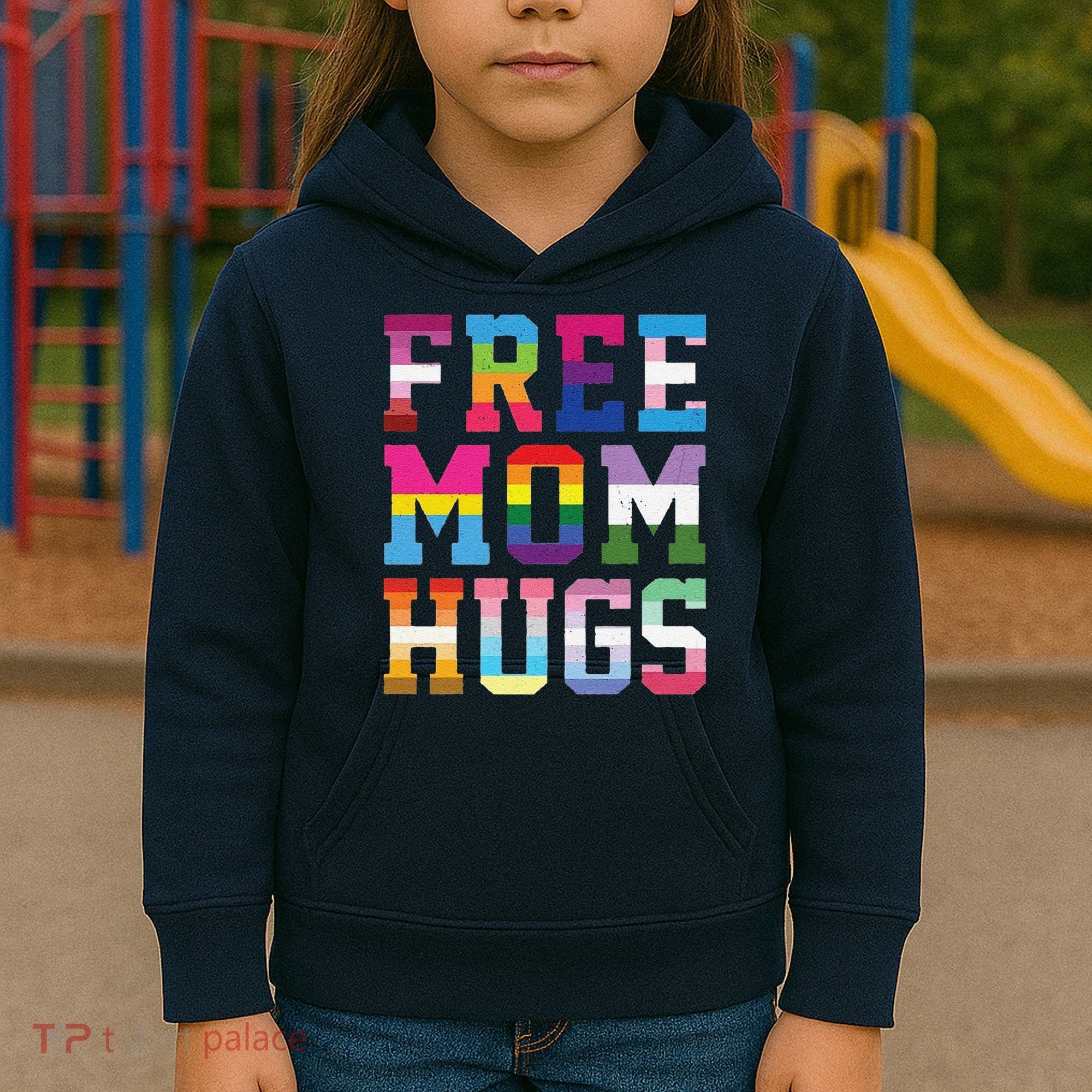 Lgbtq+ Free Mom Hugs Kids Hoodie