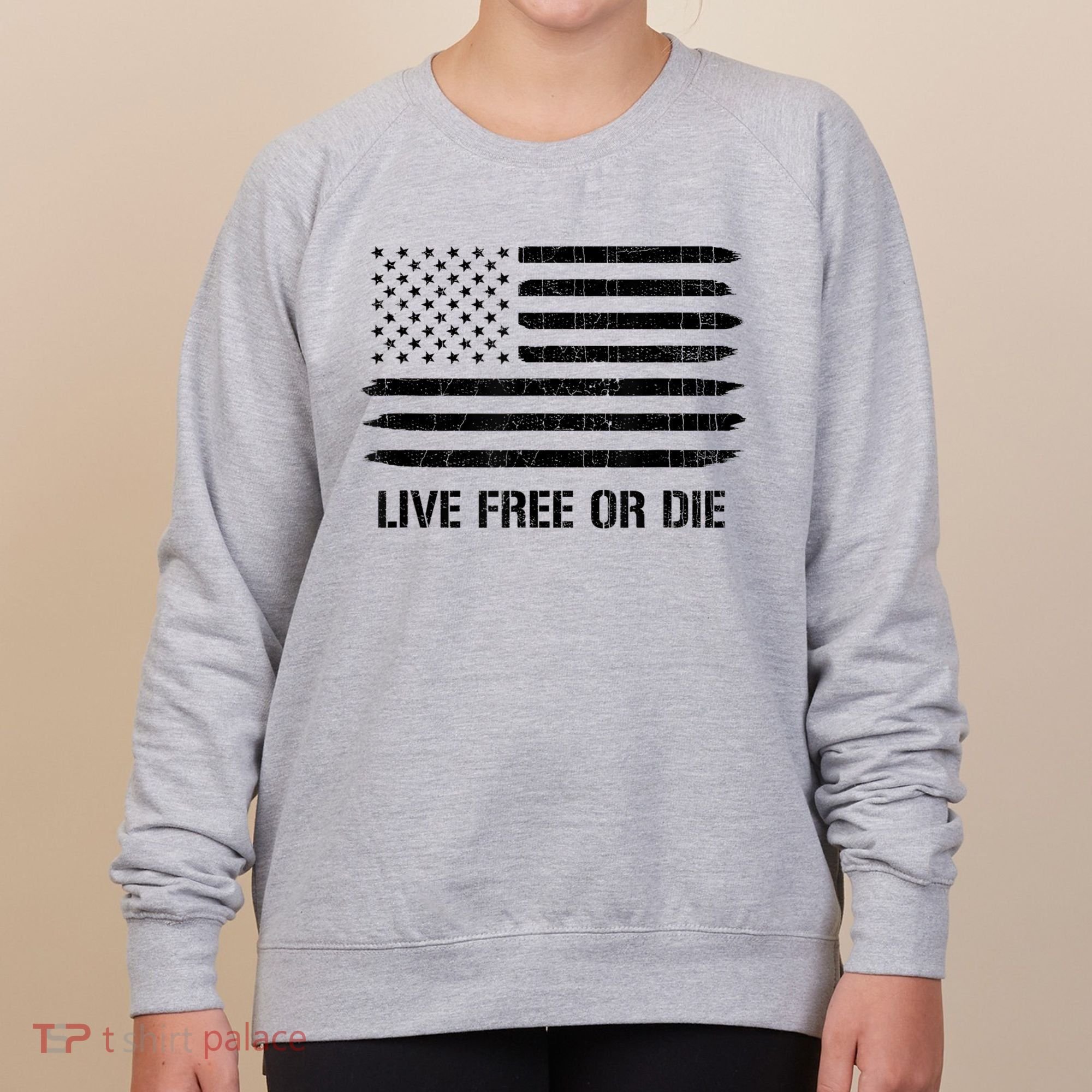Live Free Or Die 2nd Amendment American Flag Women's Sweatshirt