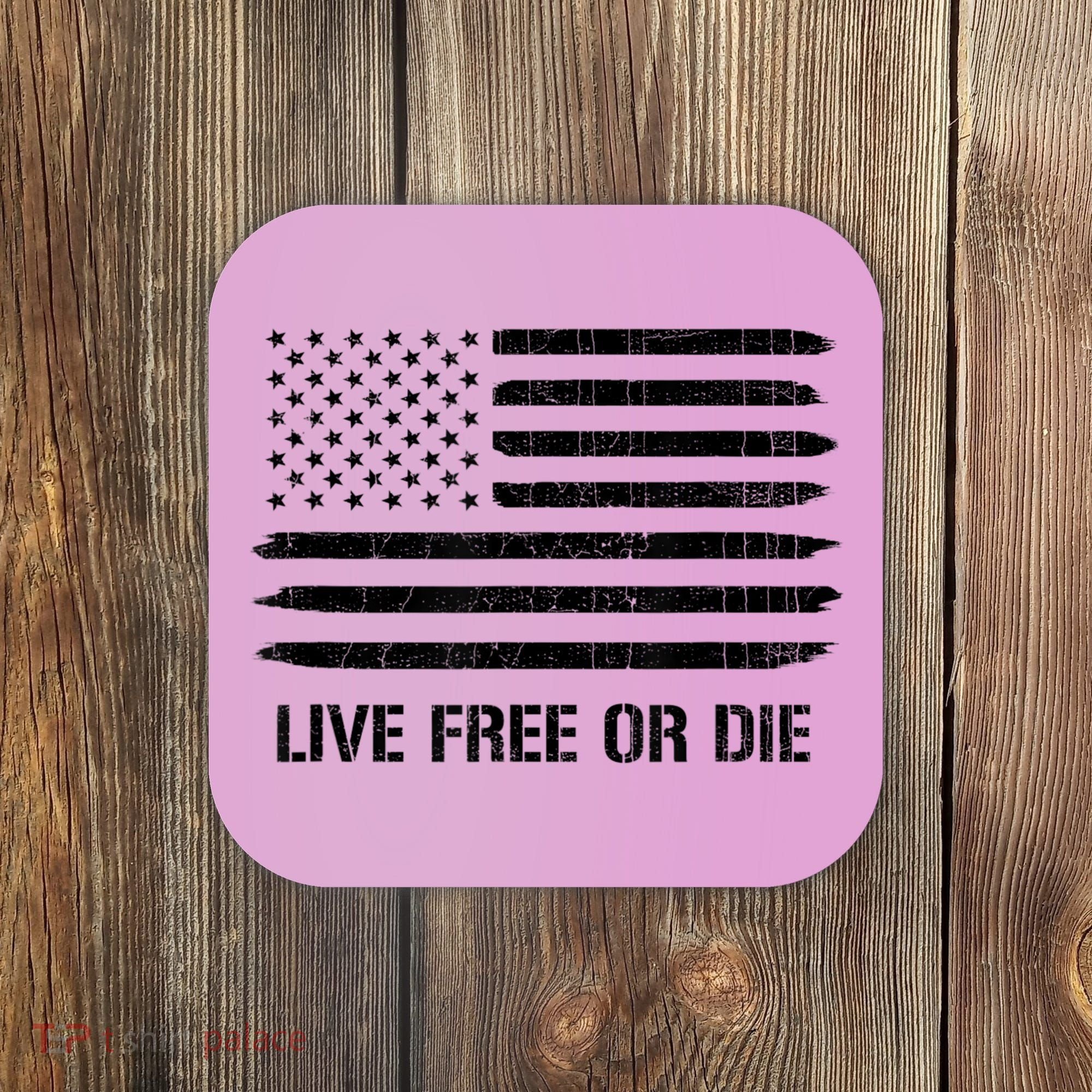 Live Free Or Die 2nd Amendment American Flag Coaster