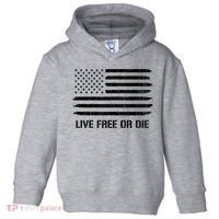 Live Free Or Die 2nd Amendment American Flag Toddler Hoodie thumb 0