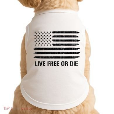 Live Free Or Die 2nd Amendment American Flag Doggie Tank