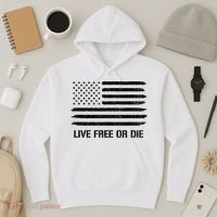 Live Free Or Die 2nd Amendment American Flag Hoodie thumb 3