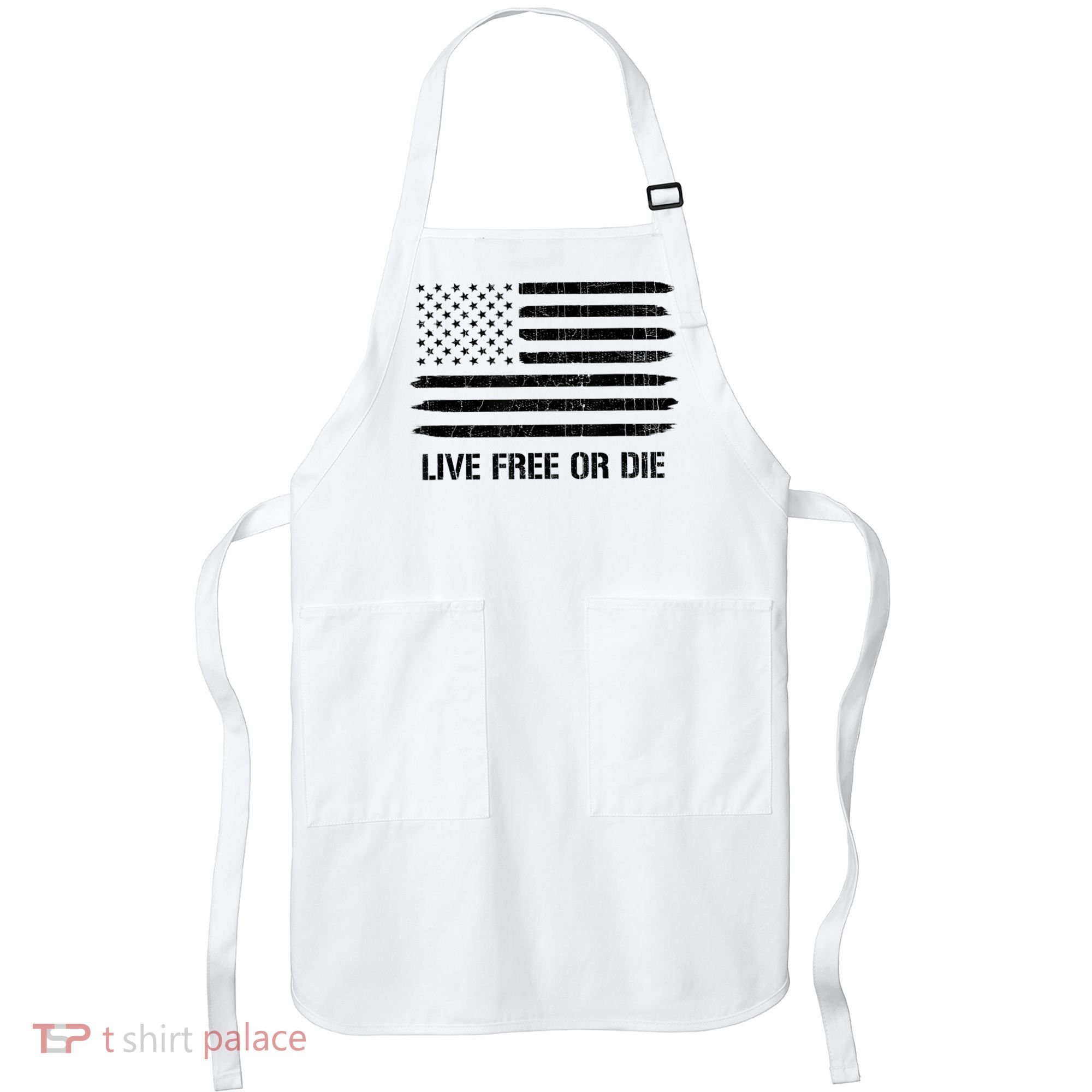 Live Free Or Die 2nd Amendment American Flag Apron